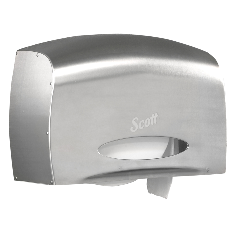 Scott 09602 Essential Coreless Jumbo Roll Tissue Dispenser,14 1/4 x 6 x 9 7/10,Smoke/Gray Kimberly-Clark Professional