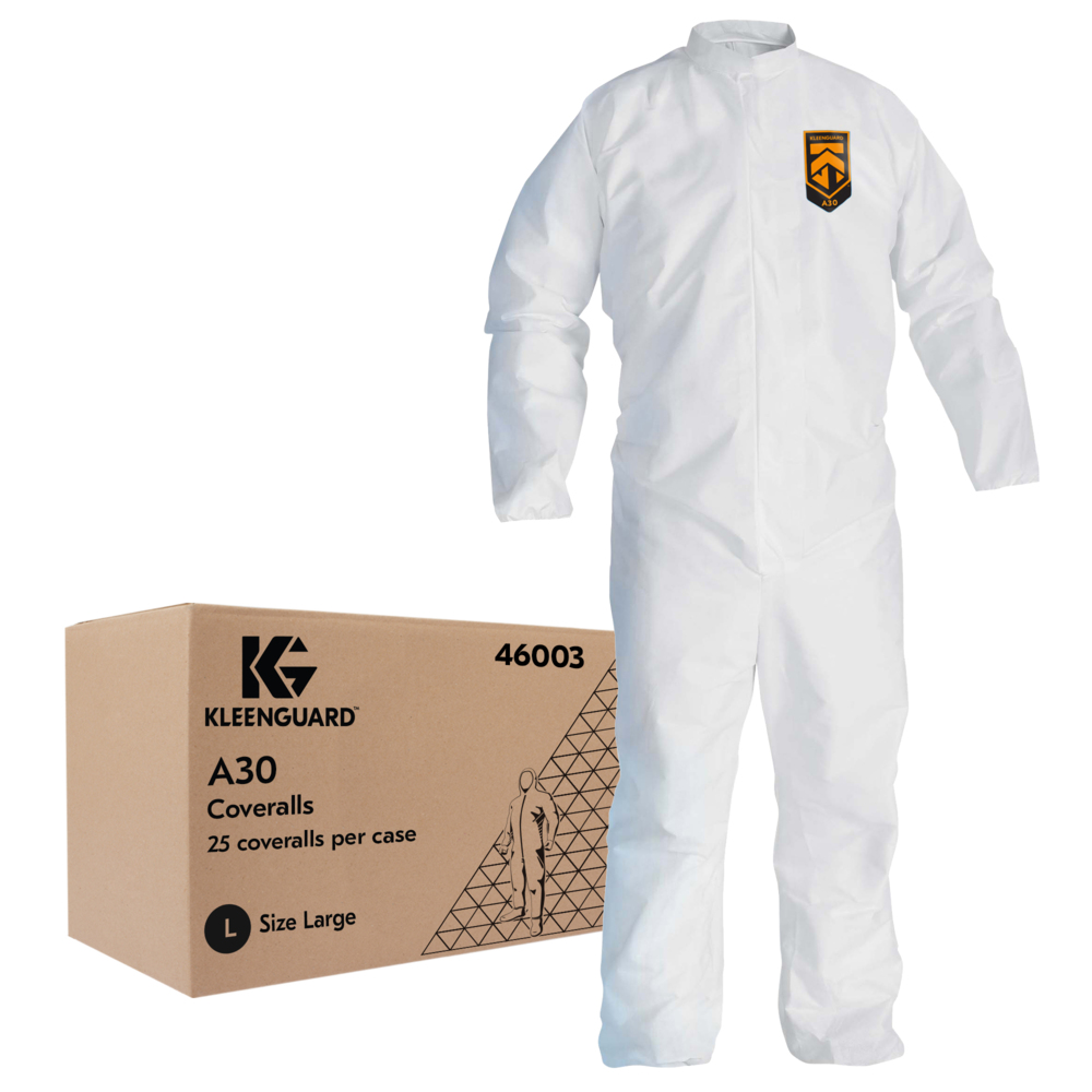 Zipper Front Elastic Wrists and Ankles Pack of 21 Kimberly-Clark 46137 KLEENGUARD A30 Coveralls with iFLEX Stretch Panels 4X-Large 
