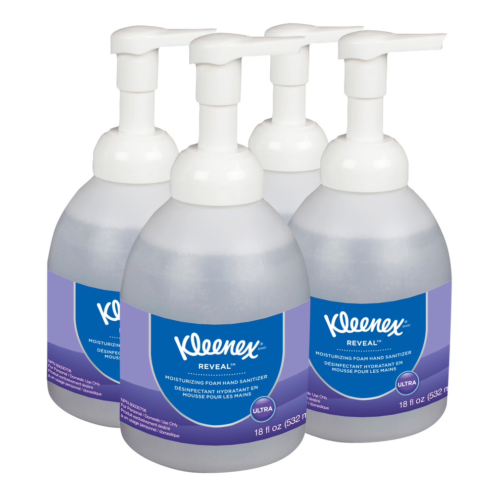 Kleenex® Reveal Ultra Moisturizing Foam Hand Sanitizer, Ecologo, NSF E