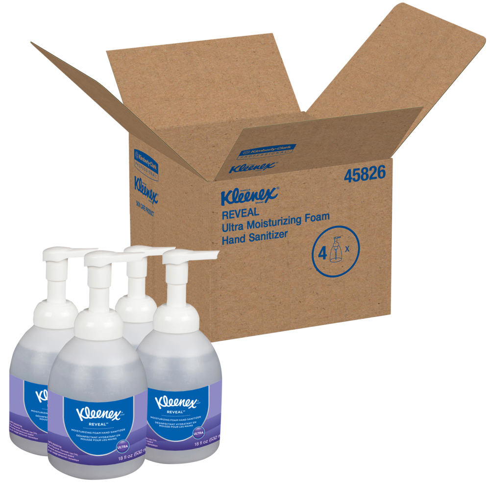 Kleenex® Reveal Ultra Moisturizing Foam Hand Sanitizer, Ecologo, NSF E