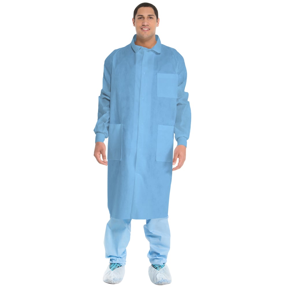Kimtech™ A8 Certified Lab Coats with Knit Cuffs + Extra Protection 