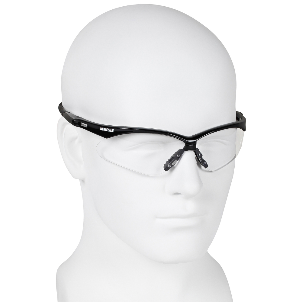KleenGuard™ V30 Nemesis Safety Glasses (25676), Clear with Black Frame