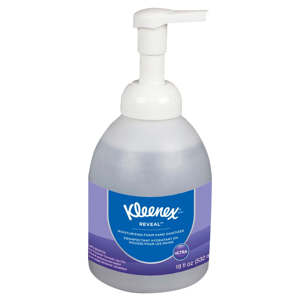 Kleenex® Reveal Ultra Moisturizing Foam Hand Sanitizer, Ecologo, NSF E