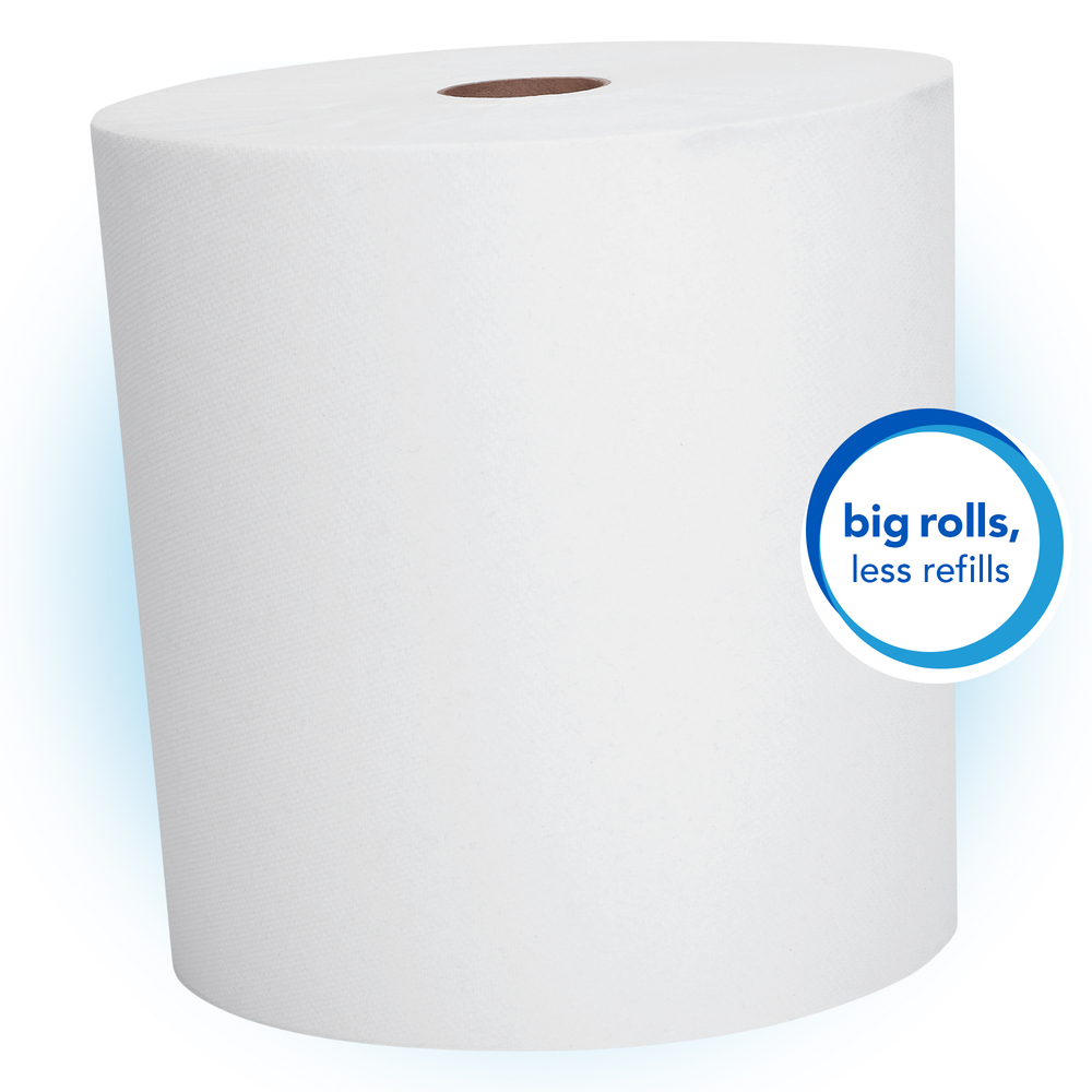 Scott® Essential Hard Roll Paper Towels (01040), White, 800' / Roll, 12 Rolls / Case, 9,600' / Case - 01040