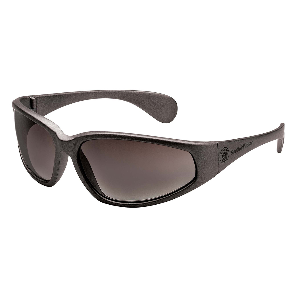 Smith & Wesson® Safety Glasses (19859), 38 Special Safety Eyewear, Smoke Lens, Black Frame, 12