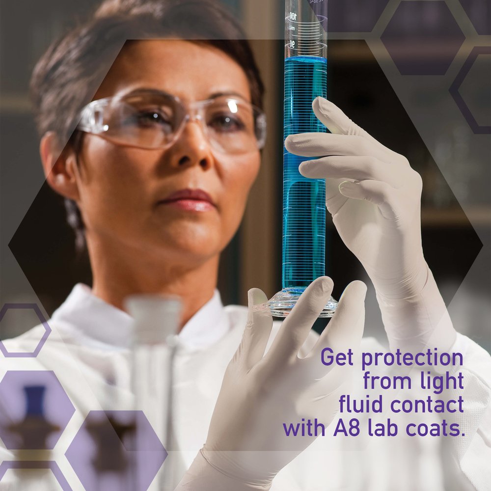 Kimtech™ A8 Certified Lab Coats with Knit Cuffs and Collar (10032 