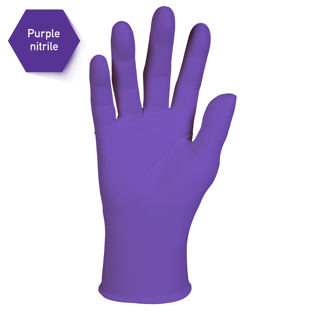 Kimberly-Clark™ Purple Nitrile™ Exam Gloves (55082), 5.9 Mil, Ambidextrous, 9.5”, Medium, 100 Nitrile Gloves / Box, 10 Boxes / Case, 1,000 / Case - 55082