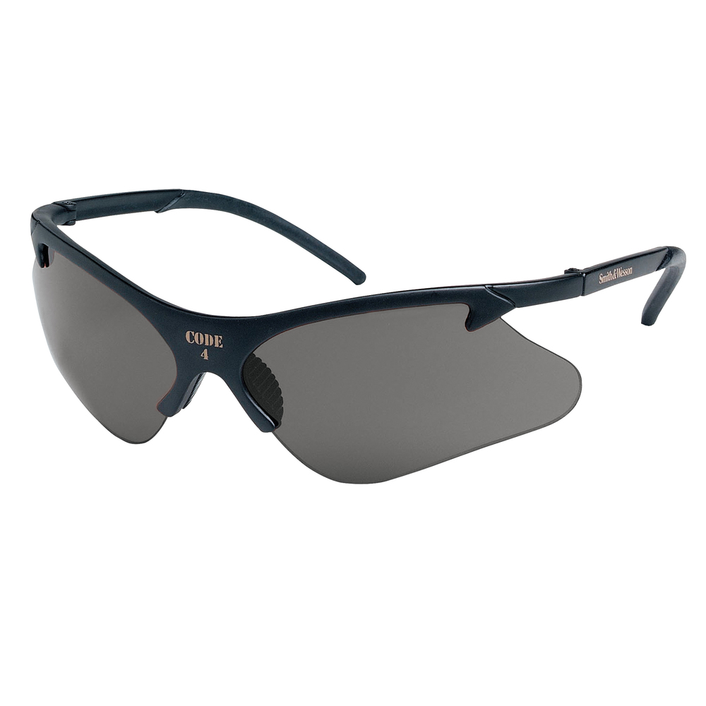 Smith & Wesson® Code 4 Safety Glasses (19836), Black Frame, Smoke Lens
