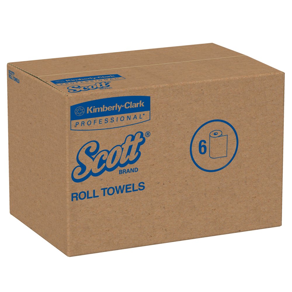 Scott® Essential Hard Roll Paper Towels (04142), Natural, 800' / Roll, 12 Rolls / Case, 9,600' / Case - 04142