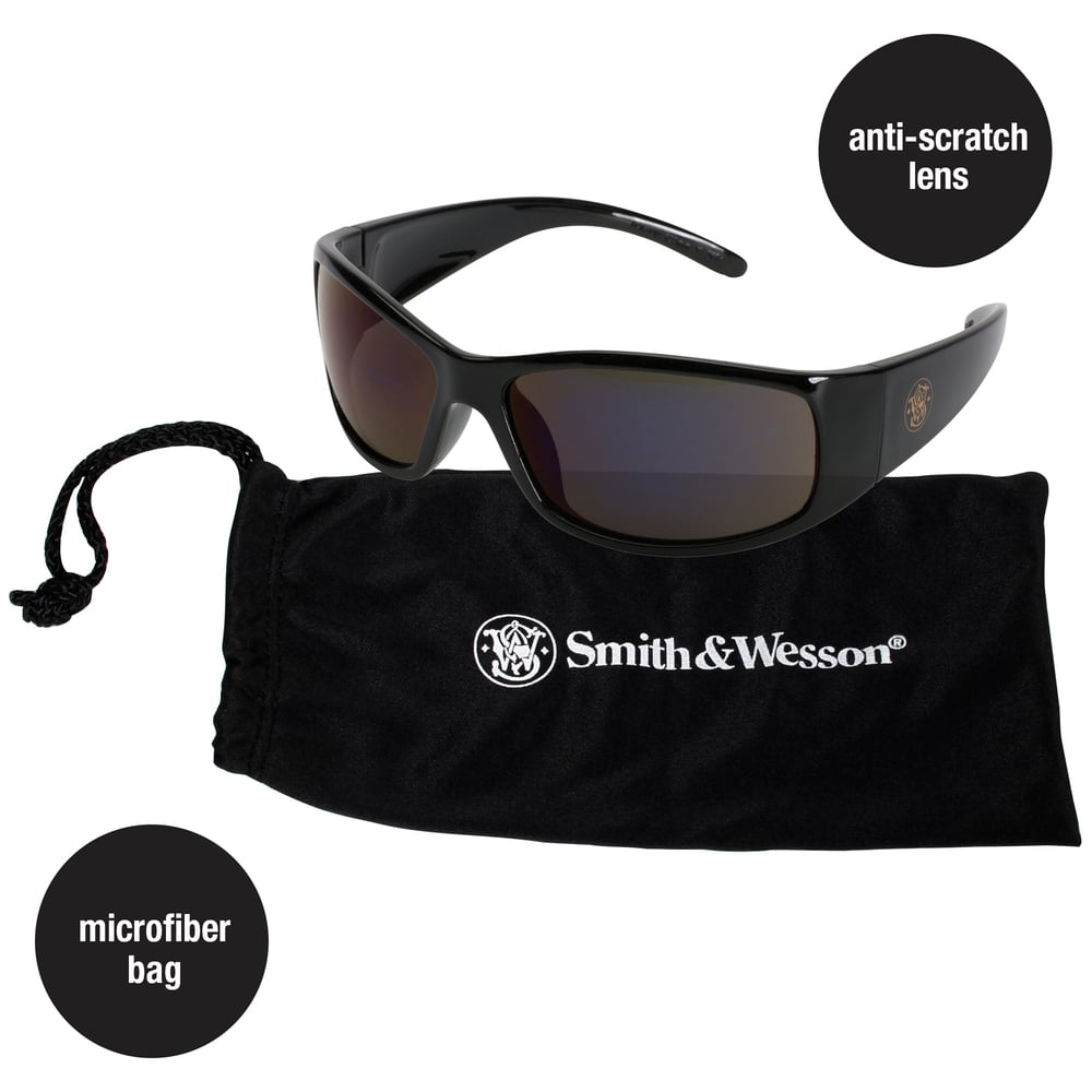 Smith & Wesson® Safety Glasses (21303), Elite Safety Sunglasses, Smoke AntiFog Lenses with