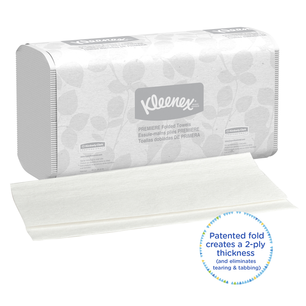 Kleenex® Scottfold Multifold Paper Towels (13254) with FastDrying Absorbency Pockets, White, 25